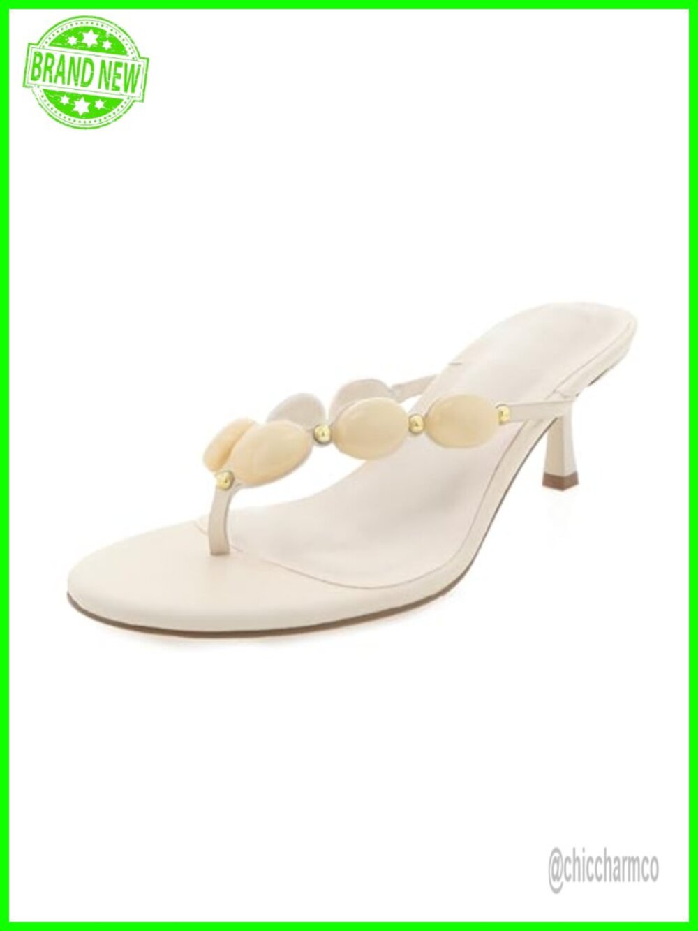 Goolita Jeweled Kitten Heel Flip Flop Sandals Women Open Toe Slip On Thong